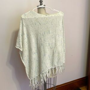 Women’s Poncho So Be It White/Light Green/Light Blue